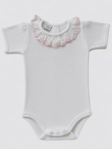 Hovedbilde Body m/ rosa volangkrage - kortermet
